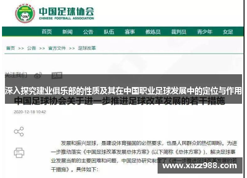 深入探究建业俱乐部的性质及其在中国职业足球发展中的定位与作用